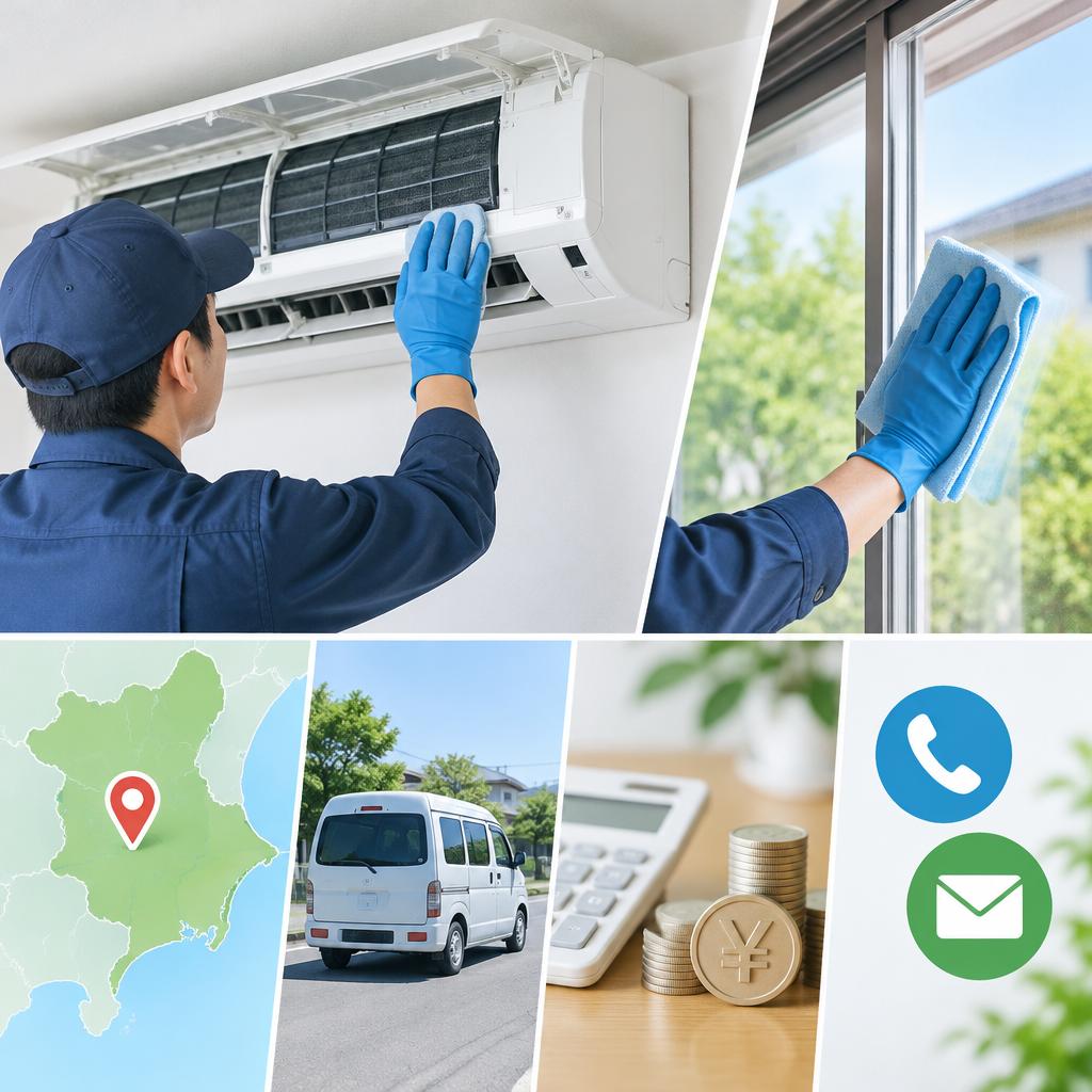 窓ガラスの拭き掃除も気になる方へ。サービス範囲を事前に確認