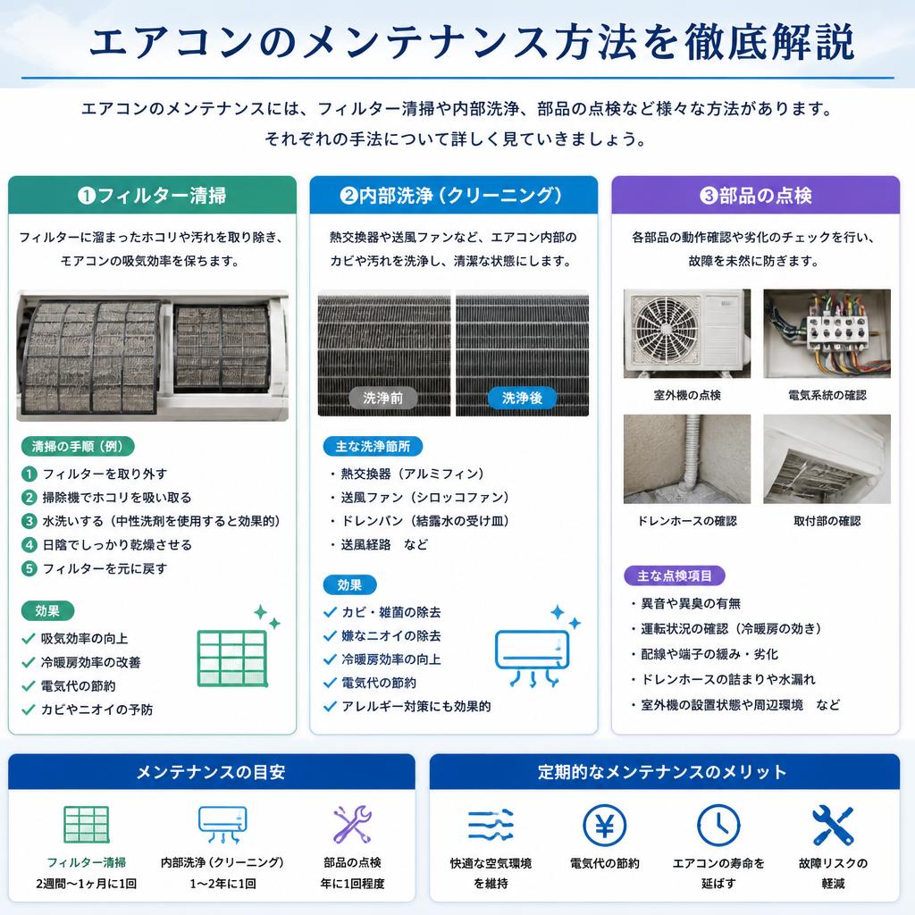 2. エアコンの空調メンテナンス手法