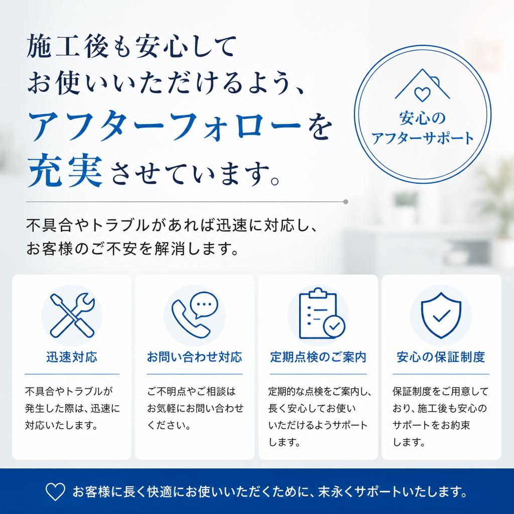安心のアフターサービス