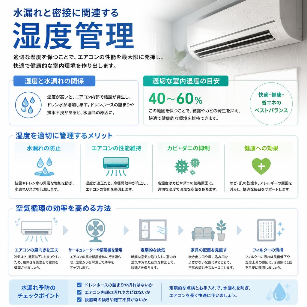 湿度管理と室内空気循環の重要性