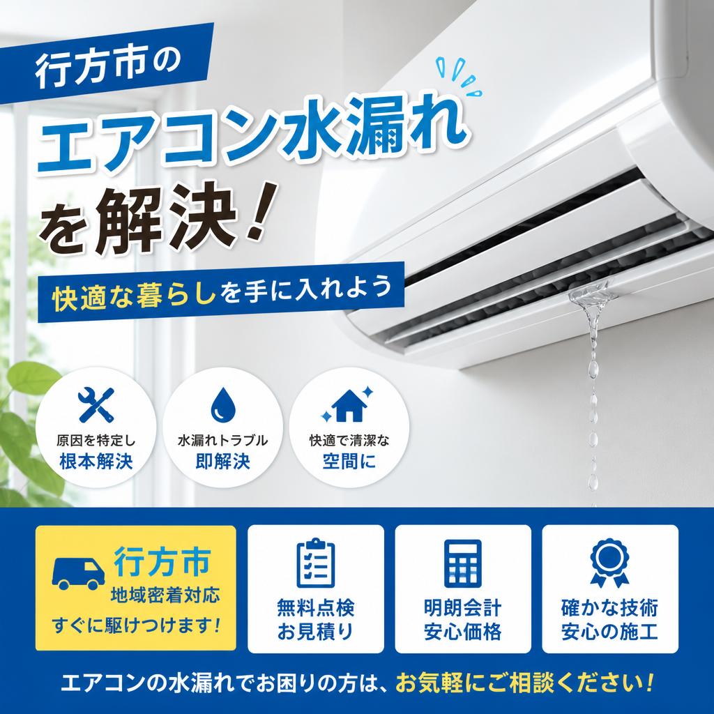 行方市のエアコン水漏れを解決！快適な暮らしを手に入れよう