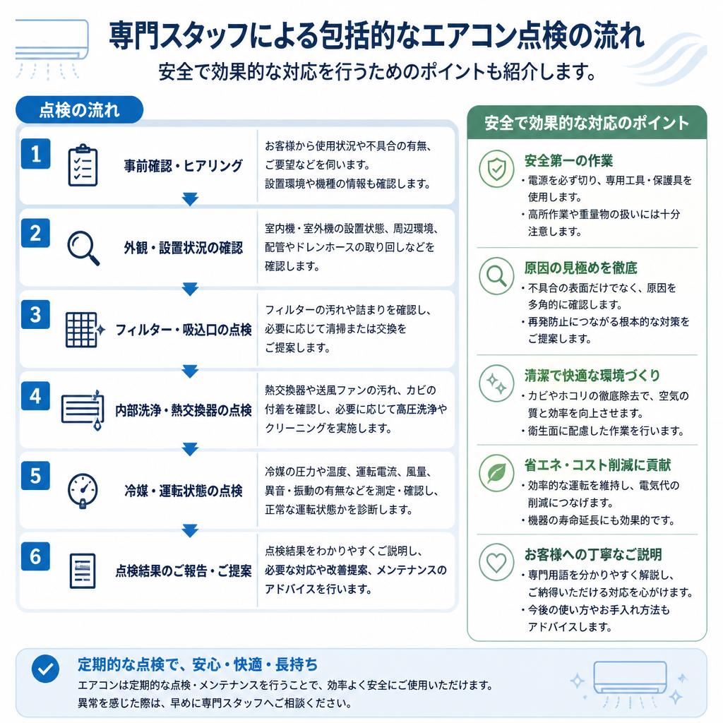 プロによるエアコン点検手順