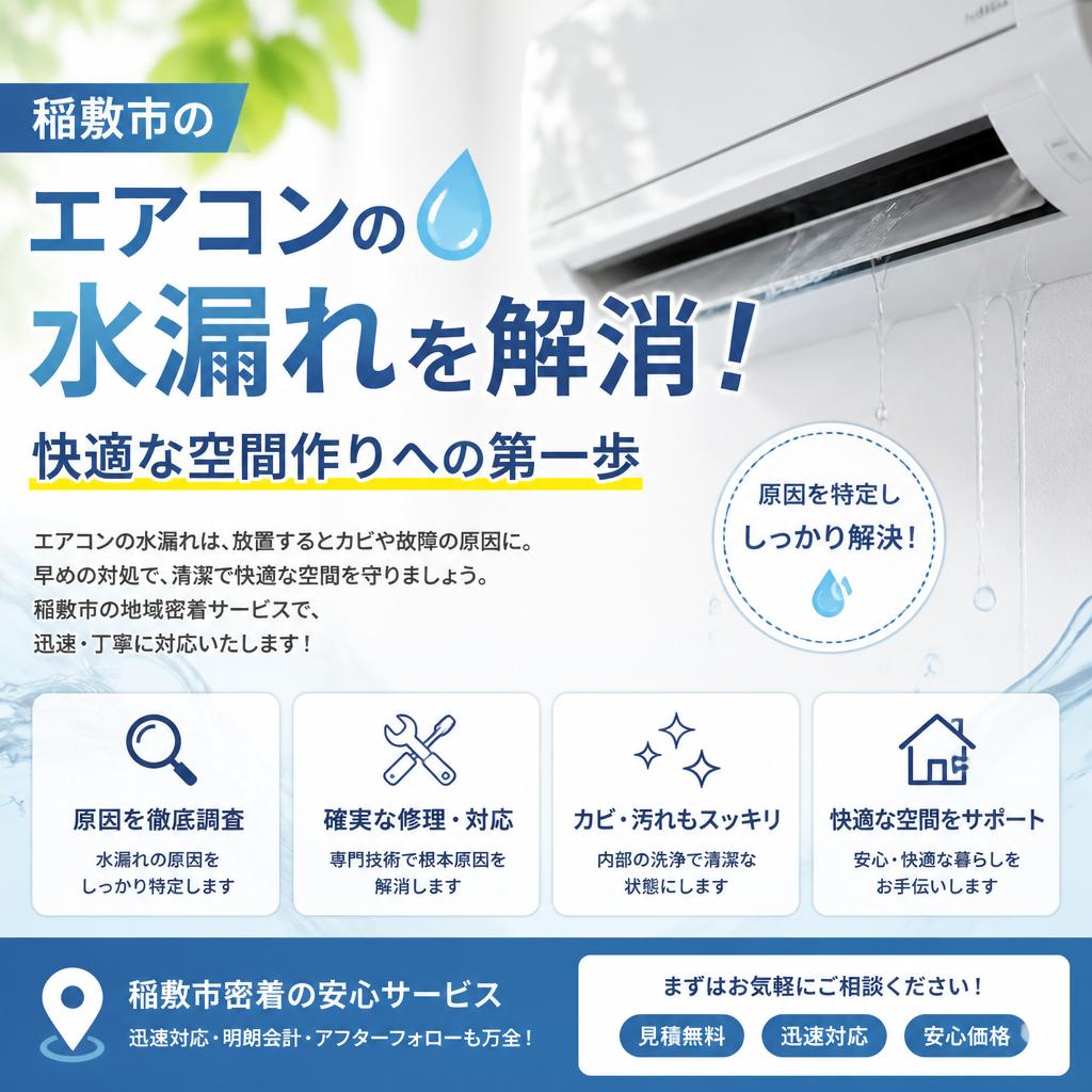 稲敷市のエアコンの水漏れを解消！快適な空間作りへの第一歩