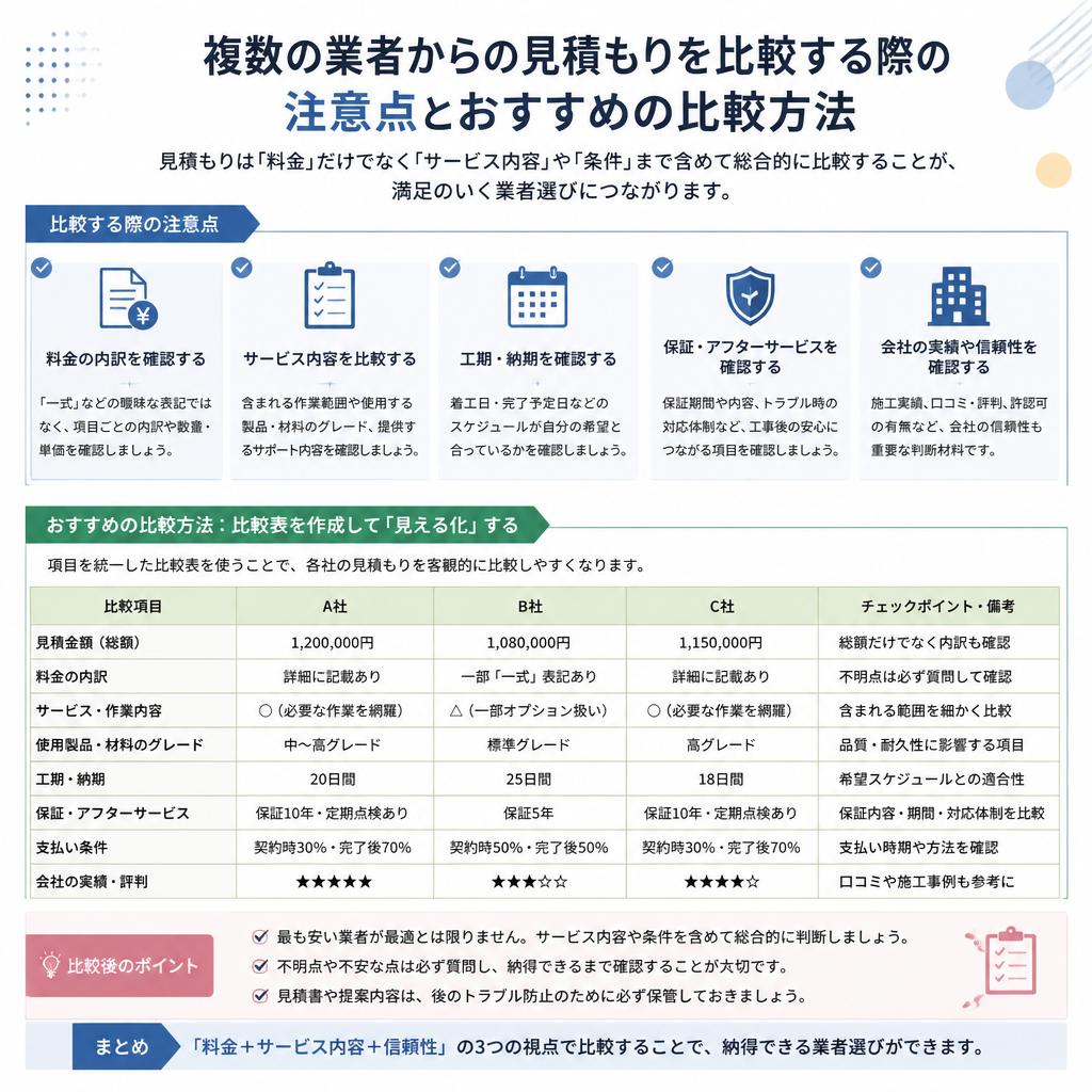 見積もり比較のポイント