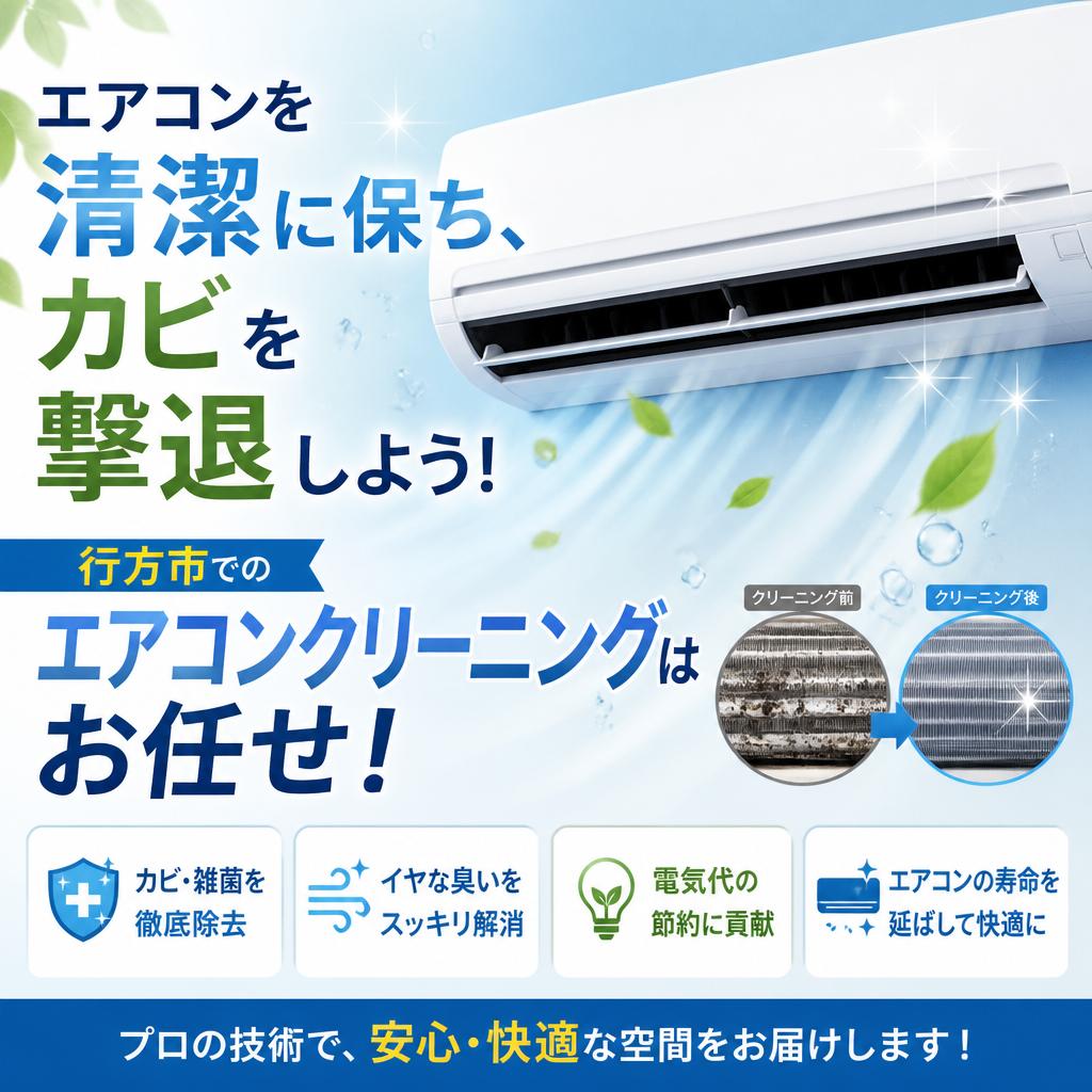 エアコンを清潔に保ち、カビを撃退しよう！行方市でのエアコンクリーニングはお任せ！