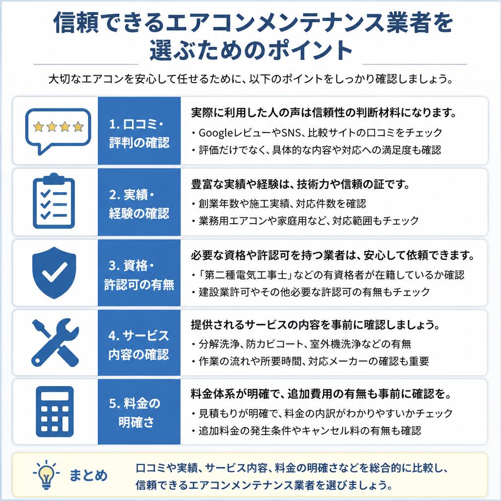 業者選びのポイント