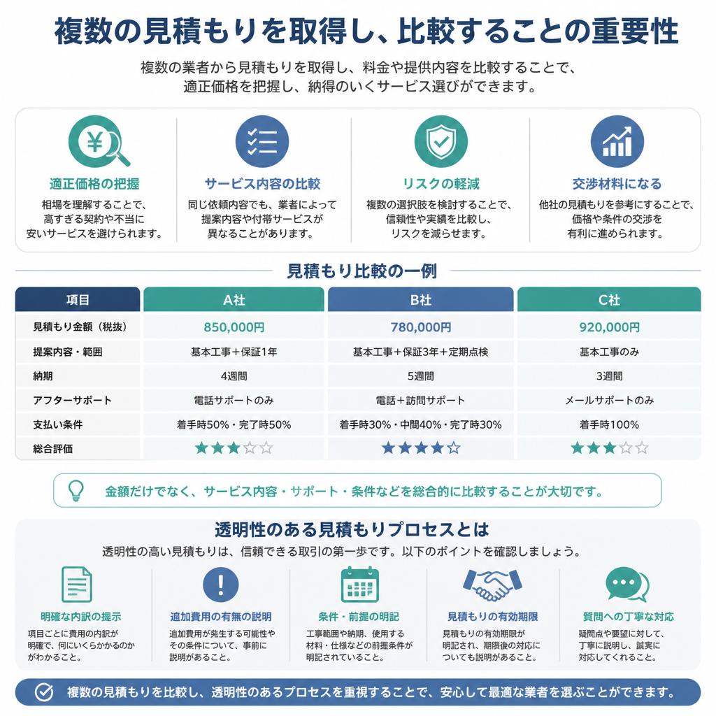 見積もり比較の重要性