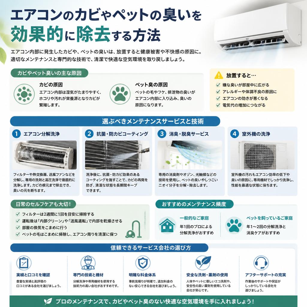 カビ除去とペットの臭い対策