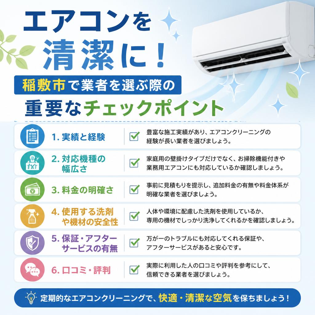 エアコンを清潔に！稲敷市で業者を選ぶ際の重要なチェックポイント
