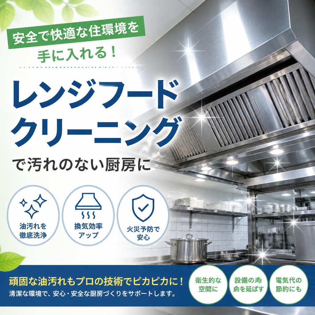 安全で快適な住環境を手に入れる！レンジフードクリーニングで汚れのない厨房に