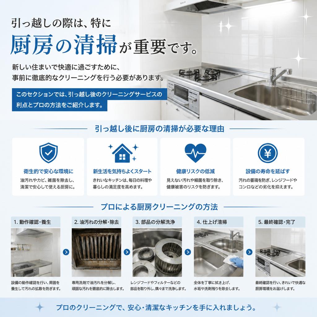 引っ越し後の清掃はプロにお任せ!